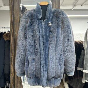 Beautiful BLUE! FOX with Beaver - NOW ONLY - $1195! -  SIZE MEDIUM LARGE